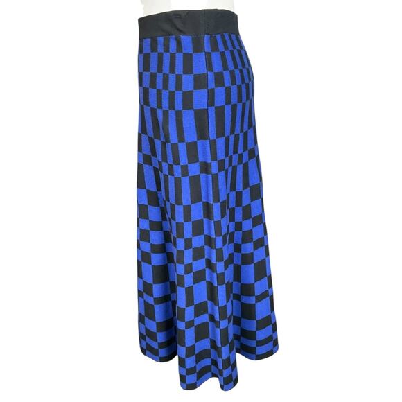 Future Collective x Kahlana Barfield Brown Checkered Knit Maxi Skirt –Size Large - Picture 2 of 8